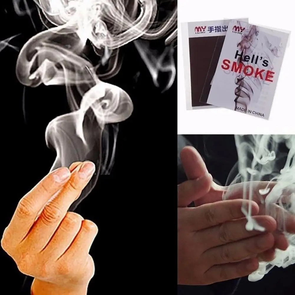 Chemical Magic Paper Cool Close Up Magic Trick Fingers Smoke Hells Smoke Stage Stuffs Fantasy Prop Make fun