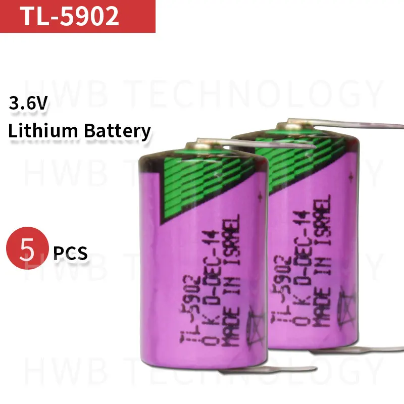 5 шт. для TADIRAN ER14250 TL-5902 SL350/750 TL-2150 1/2AA 3,6 в литиевые батареи для ПЛК с филе