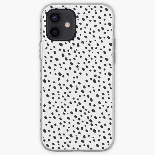 Black Dots by Minikuosi  Phone Case for iPhone 6 6S 7 8 Plus X XS XR Max 5 5S SE 11 12 13 Pro Max Mini TPU Flower Pattern Photos