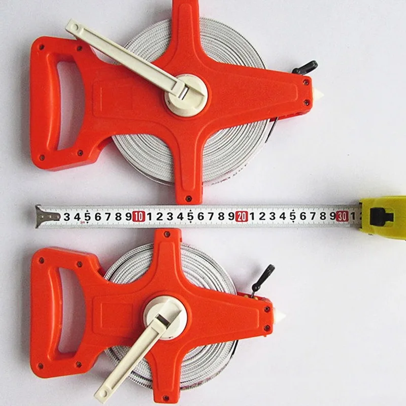 

30M/100Ft 50M/165Ft Fiberglass Tape Measure Meter Open Fiberglass Tape Measure Inch Metric Scale Impact Measure Tools