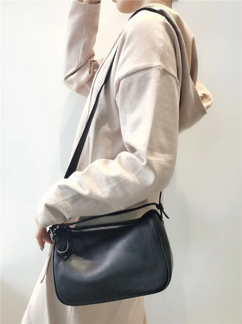 Женская сумка через плечо из натуральной коровьей кожи Новая модная женская