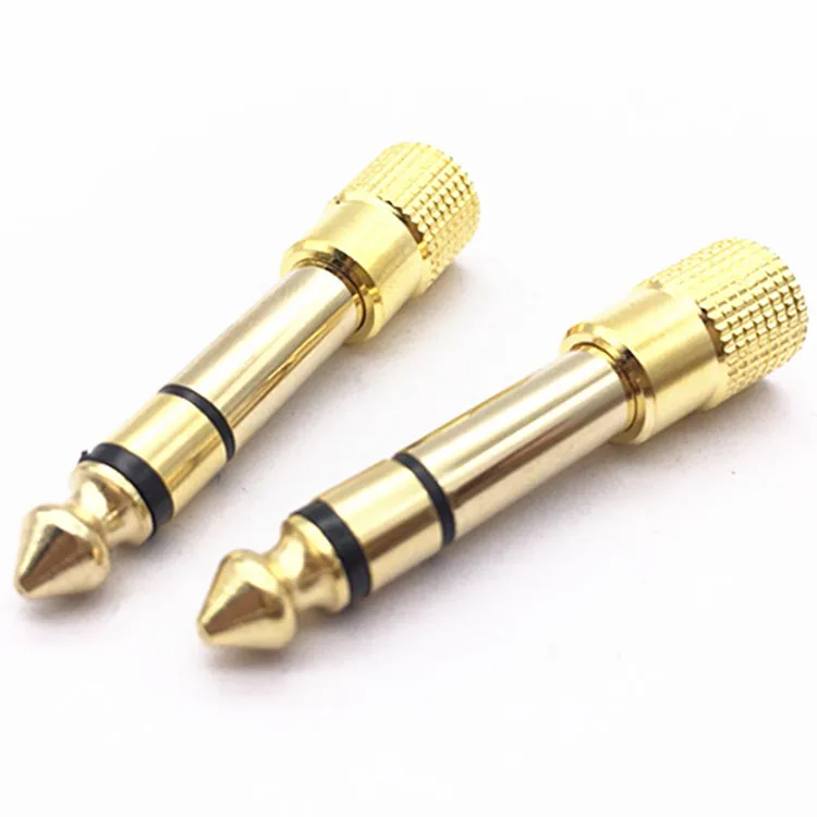 

5/3/1Pcs Jack 6.35mm Male Plug to 3.5mm Female Connector Headphone Amplifier Adapter Microphone 6.3 3.5 mm Converter