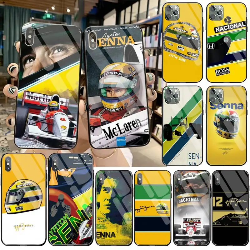 Чехол для телефона PENGHUWAN Racing Ayrton Senna из закаленного стекла iPhone 11 Pro XR XS MAX 8X7 6S 6 Plus SE