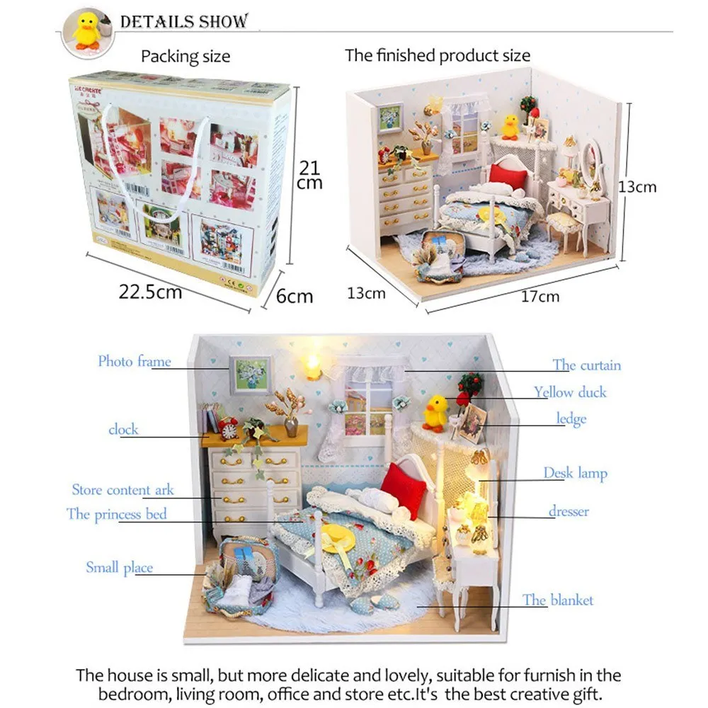 Кукольный дом Мечта Дом DIY миниатюрный Строительный набор деревянная мебель