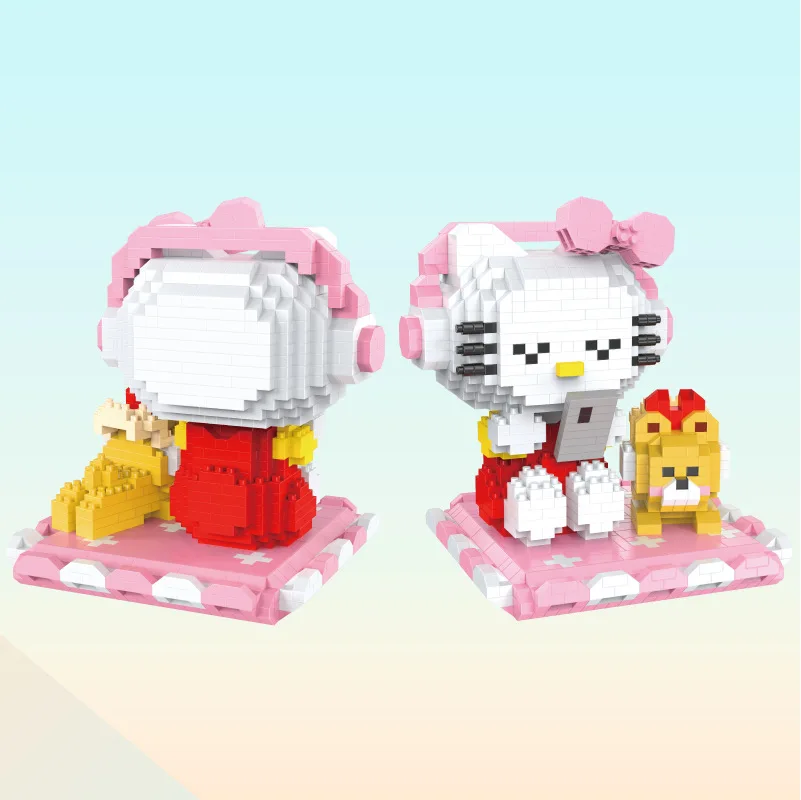 Микро HC магические блоки Мультяшные строительные игрушки Аниме кошка модель