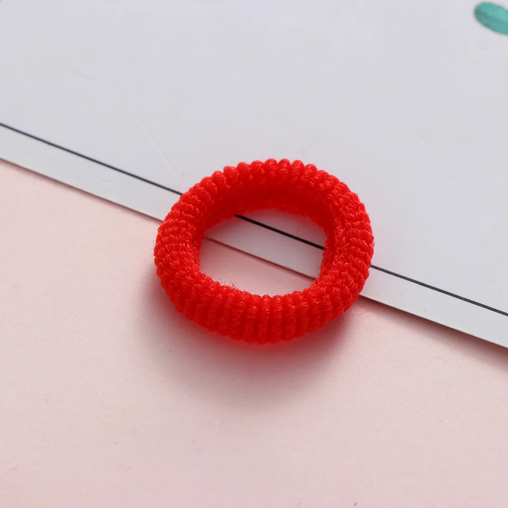 100 шт. рифтандель Meisjes 1,5 см Kleurrijke Kleine кольцо Elastische Haarbanden Paardenstaart Houder Elastiekjes chouchochou Kids