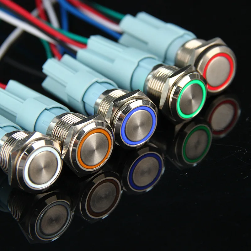 1 шт. 16 мм самоблокирующийся переключатель со светодиодной подсветкой Angel Eye 5 В 240