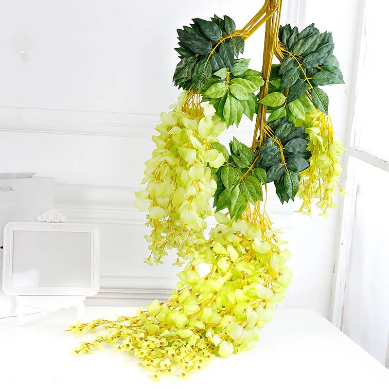 1 шт./искусственный цветок глицинии лоза Свадебное Украшение подвесное