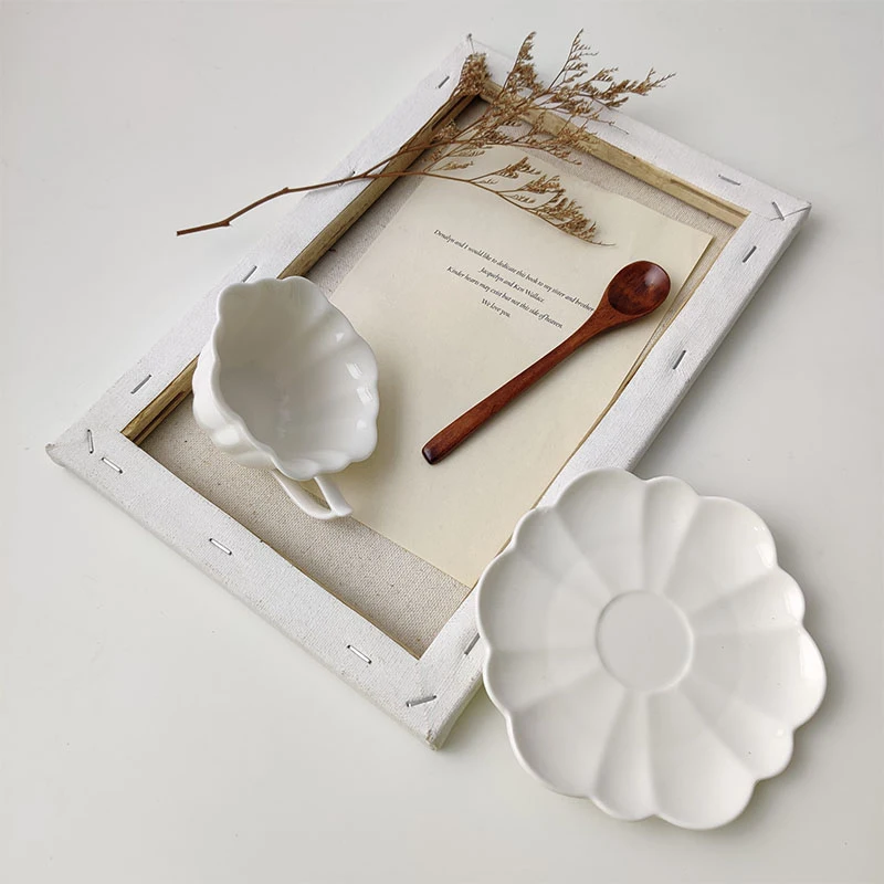 100 мл Европейский роскошный керамический лепесток офисный набор кофейных чашек и