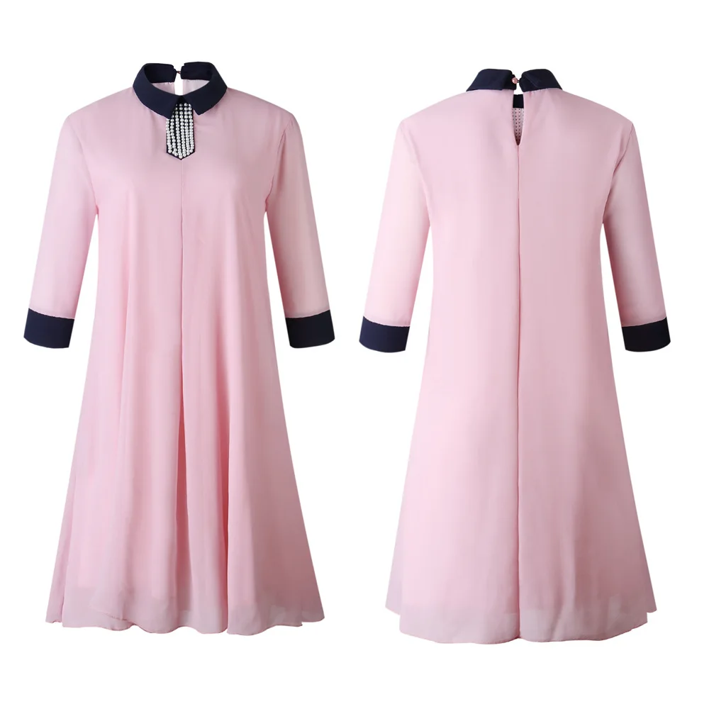 Женское платье в африканском стиле с жемчугом Одежда Женская одежда Розовое