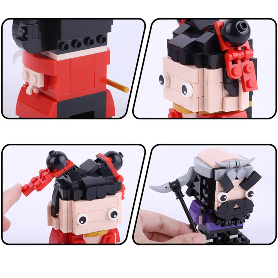12 шт./компл. Путешествие на Запад Китайский Персонаж Обезьяна Король Brickheadz