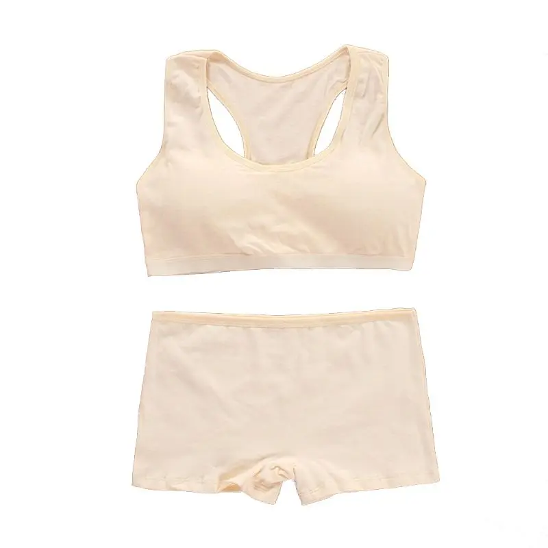 Комплект спортивного бюстгальтера для девочек подростков Нижнее белье