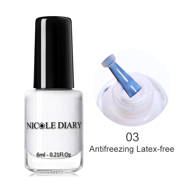 Antifreezing NICOLE дневник стемпинг ногтей Покрытие набор черный белый золотой дизайн ногтей печать лак маникюрный лак DIY дизайн для штамповки пластины - Цвет: Antifreezing
