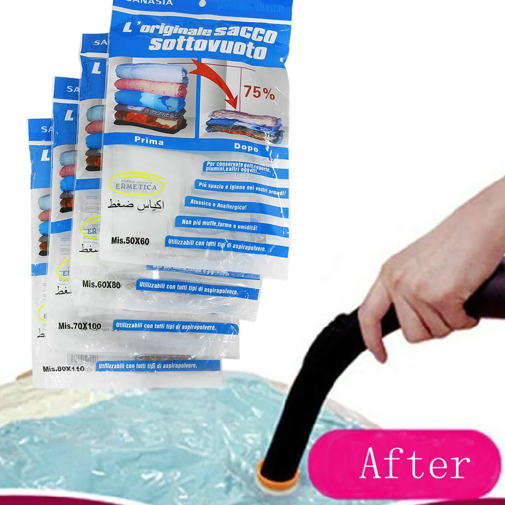 Новый компактный застегивающийся Вакуумный Экономия хранения герметичная