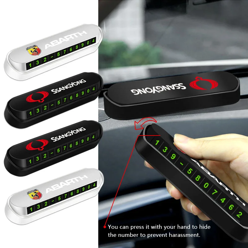 

Car Styling Stickers Temporary Parking Card Phone Number Plate for SAAB 9000 900 600 428 03-10 9-3 9-5 9-7 9-X 93 95 99 Turbo
