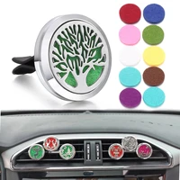 new aromatherapy jewelry owl car perfume diffuser stainless steel aroma diffuser locket car air freshener vent clip 10pcs pads