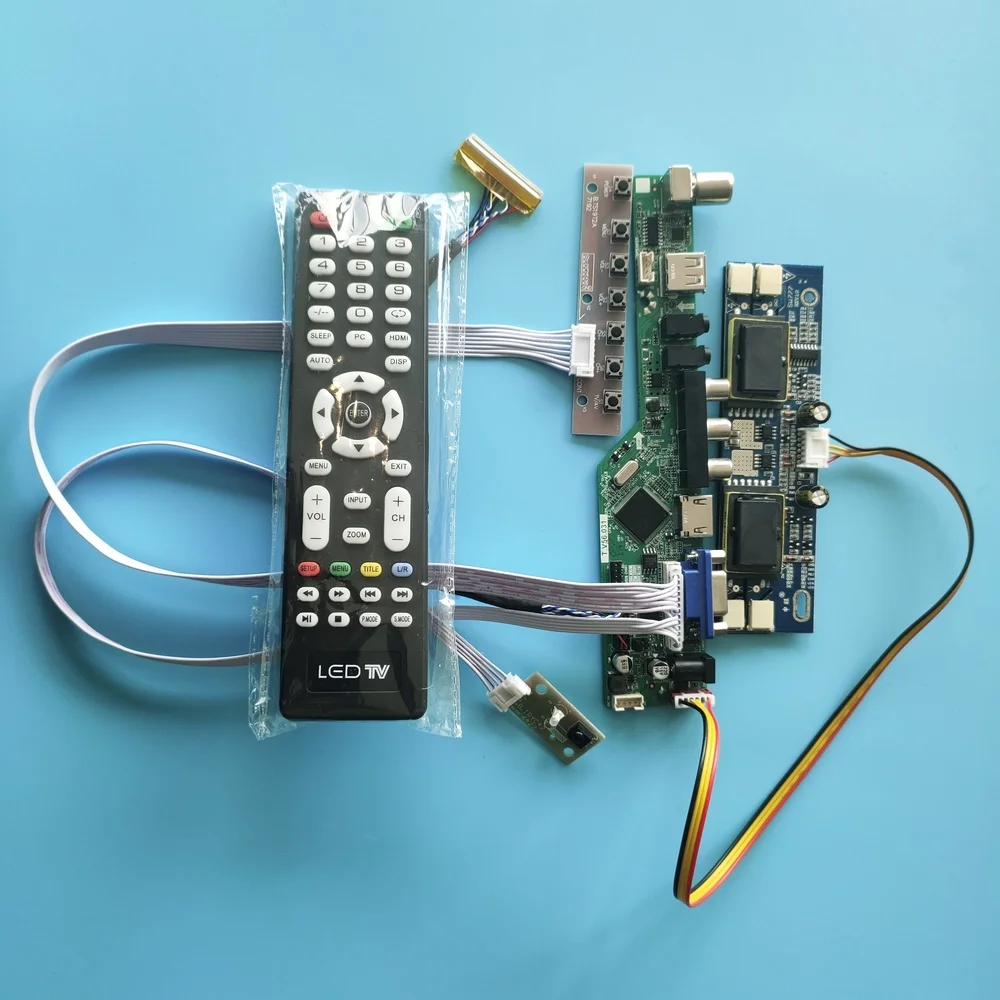 

Kit for LTM190M2 30pin LCD AV TV VGA HDMI USB 1440x900 Screen Audio 4 lamps Panel Monitor Controller Board LED LVDS Remote 19"