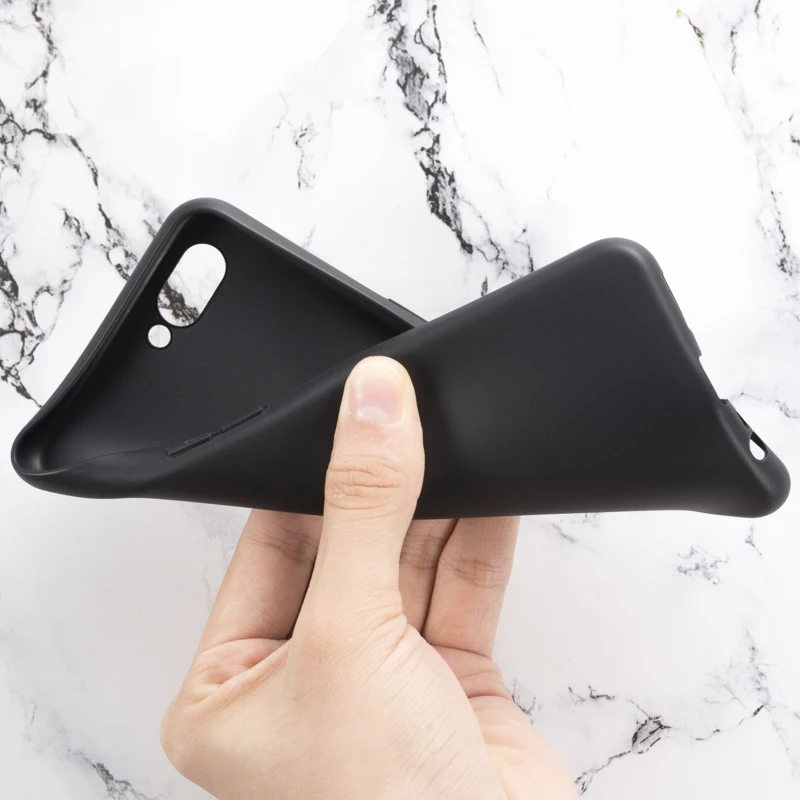 Black Soft Silicone Чехол для телефона из искусственной кожи с текстурой под дерево для OPPO A3S, флип-чехол-книжка для OPPO A5, деловой чехол-кошелек, Мягкая силиконовая задняя крышка - Цвет: Black Soft Silicone