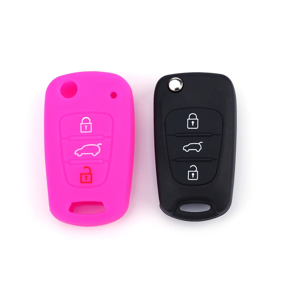 Hot Sale Colorful Made in China Dustproof Soft Remote Silicone Car Key Cover Case Protect for 3 Buttons Flip Accessories | Автомобили и