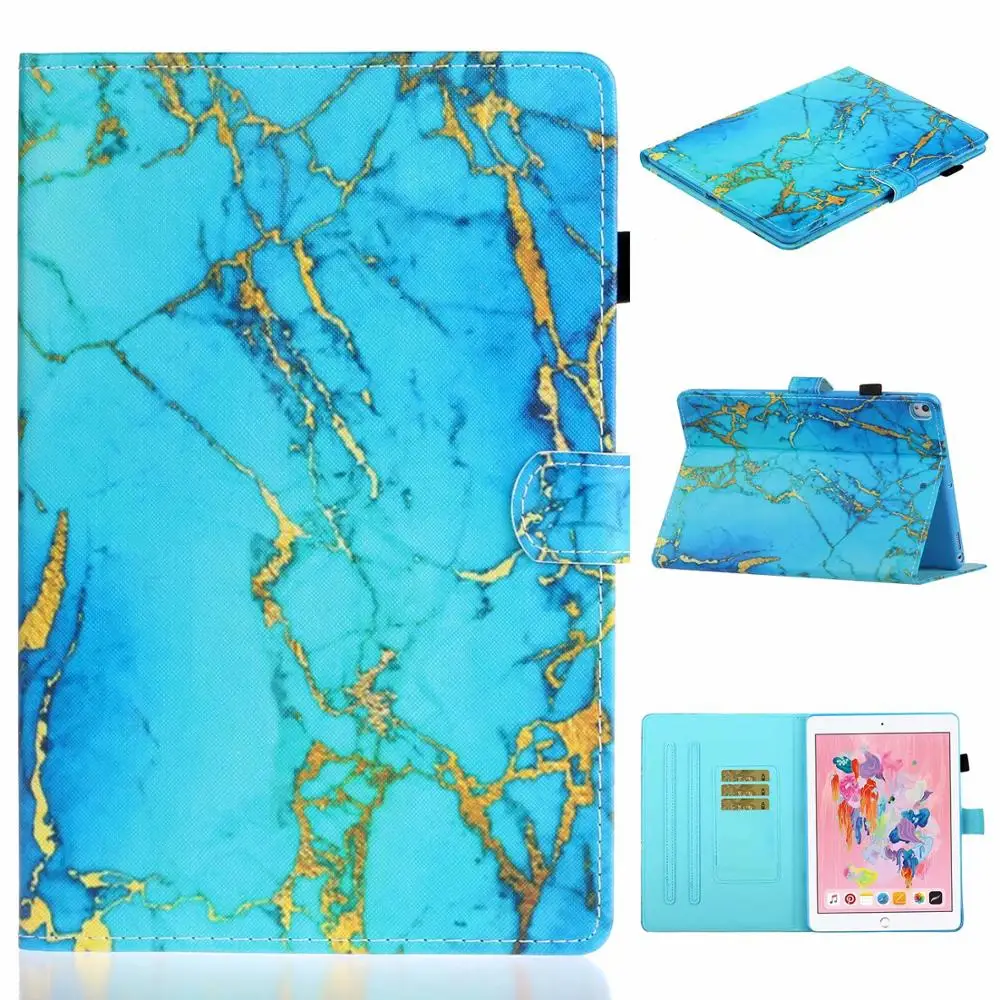 Мультяшный цветной чехол для планшета из искусственной кожи нового IPad 7 го