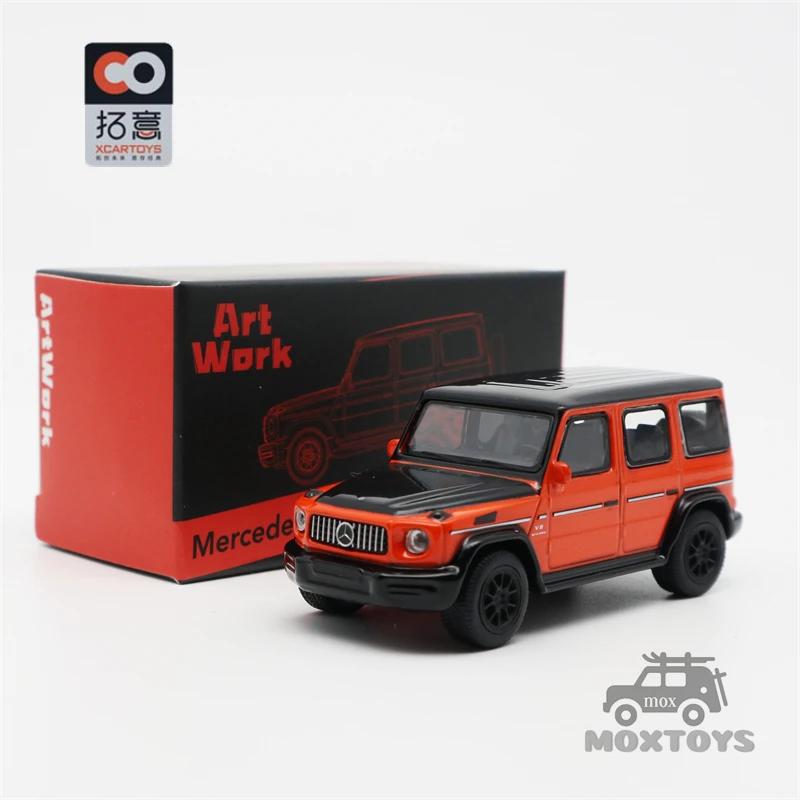 

ArtWork x Xcartoys 1:64 G63 Orange w/ Black Hood Diecast Model Car