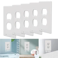 5 pack night light ambient light sensor duplex high quality durable convenient outlet cover wall plate with led night lights