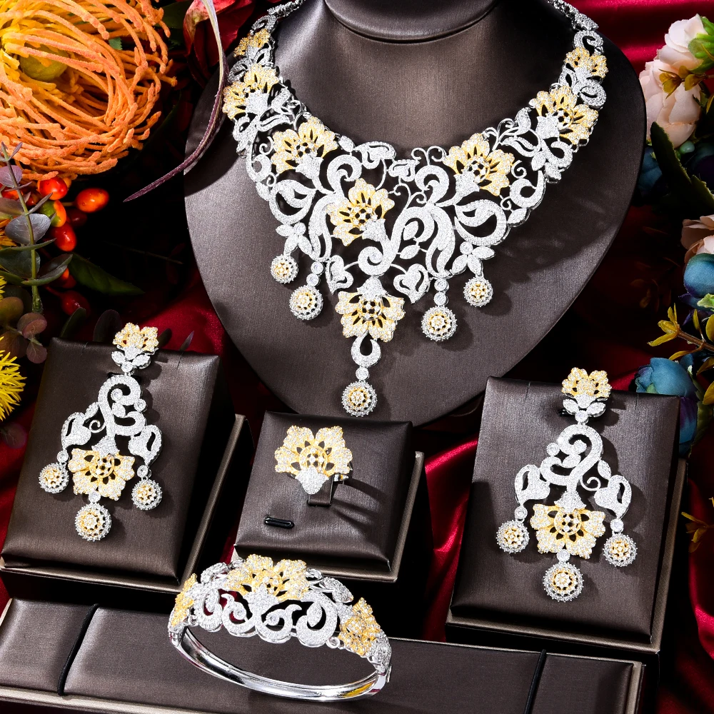 Роскошное ожерелье Siscathy в арабском и индийском стиле с микрофианитами, свадебные серьги, аксессуары для воротника