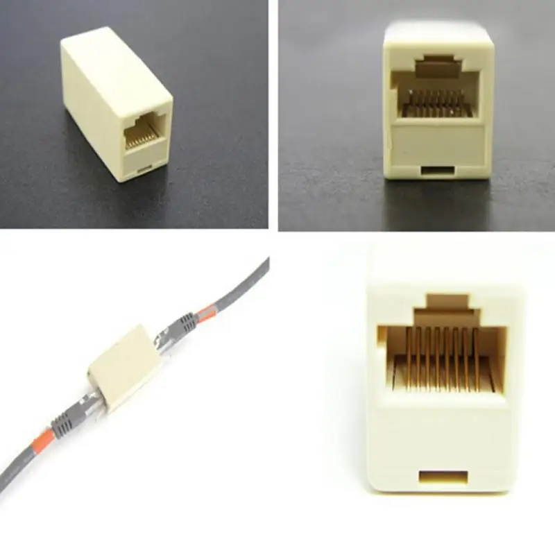 10 шт./лот сетевой Ethernet Lan кабель Joiner двусторонний 8 контактов соединитель муфты RJ45