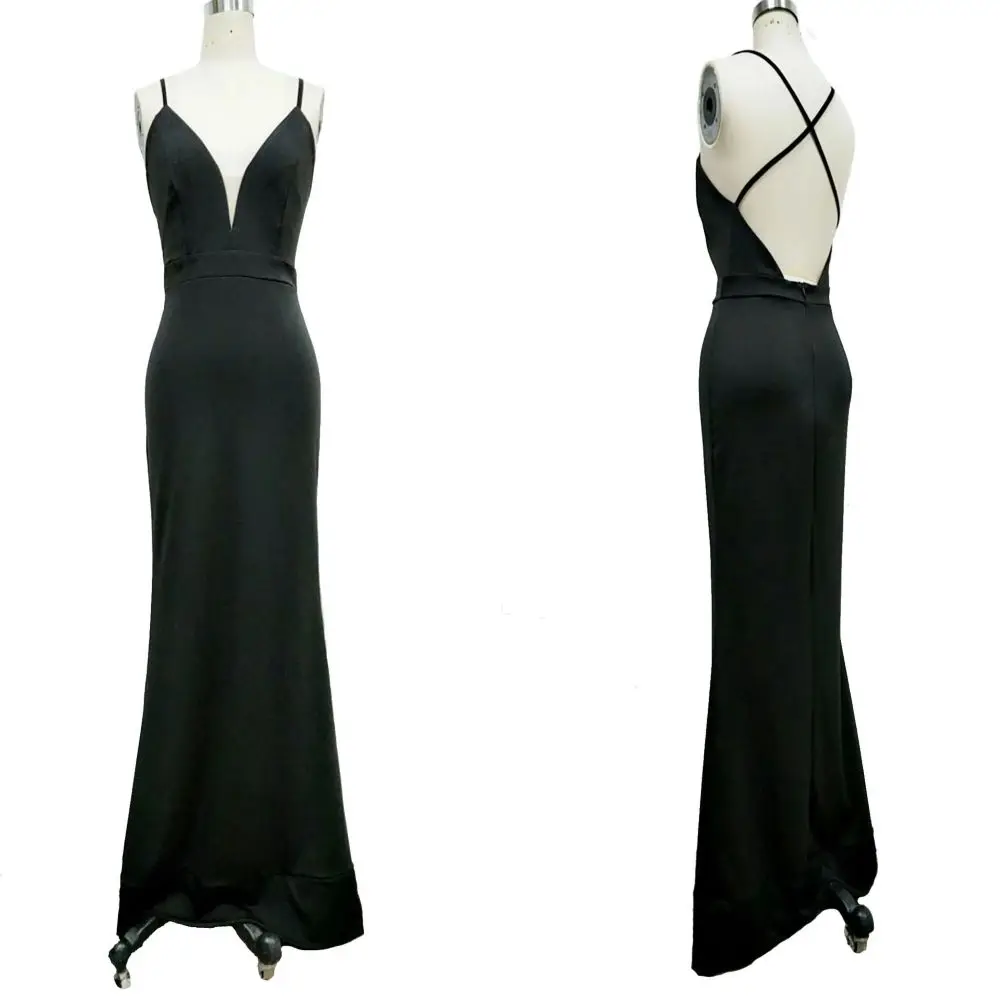 

2020 new fashion woman dress sexy V-neck strap dresses for women temperament slim sexy dress party night
