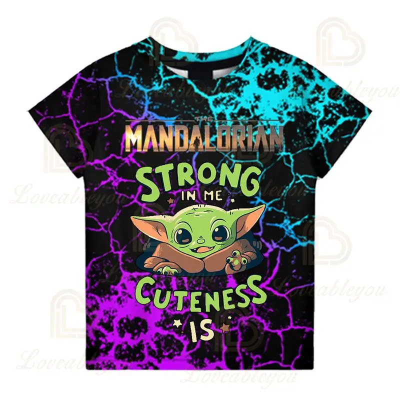 Футболка в уличном стиле для мальчиков и девочек топы с 3D-принтом мандалор летние