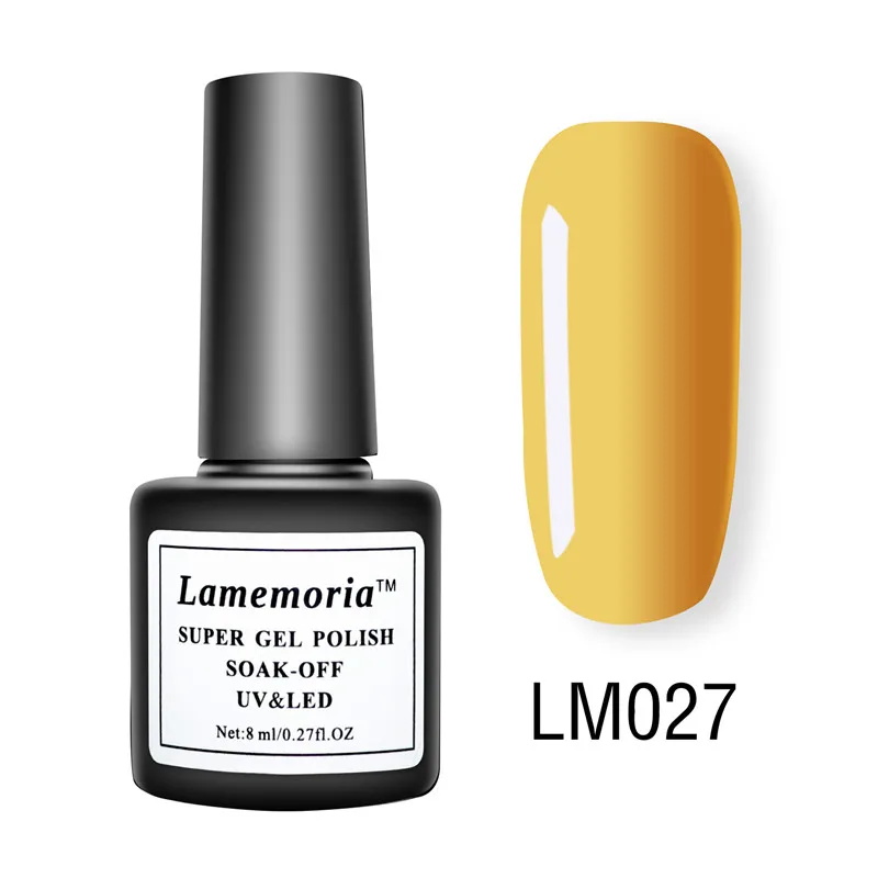 LM027 Lamemoria лак для ногтей УФ-гель лак Vernis Перманентный стойкий УФ 36 цветов гель для маникюра праймер верхнее покрытие блеск розовый фиолетовый - Цвет: LM027