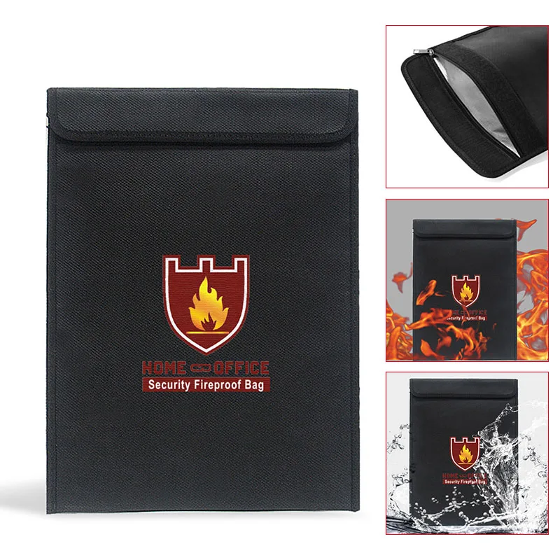 Пожаробезопасный мешок для документов водостойкий держатель наличных денег