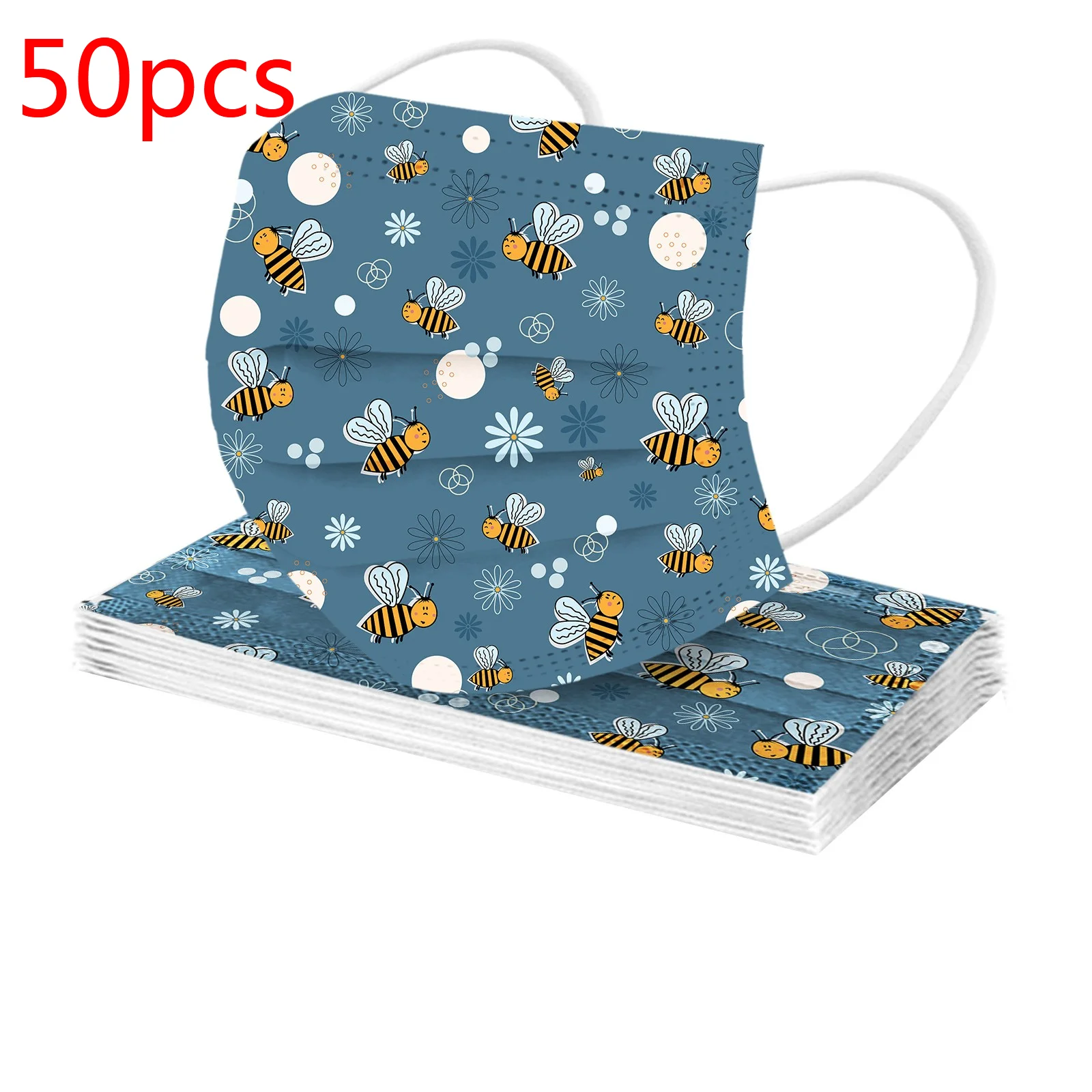 50 шт. одноразовые маски для взрослых Маска пчелиная из нетканого материала 3