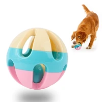 geometric ball pet dog toys natural non toxic plastic puppy ball toy chew squeak toys for small large dogs pet training products