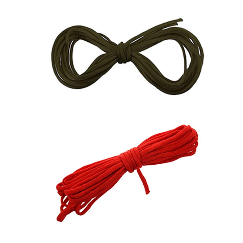 

ELOS-2PCS 20фт Паракорд парашютный шнур нейлоновый пустынный Выживание 7 нитей, темно-армейский зеленый и красный