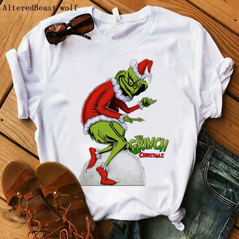 as picture Drink Up Grinches новогодние майки для женщин, подарок, слоган, красные, модные, гранж, вечерние, стильные, эстетические, Забавные футболки, цитата, готика, футболки - Цвет: as picture
