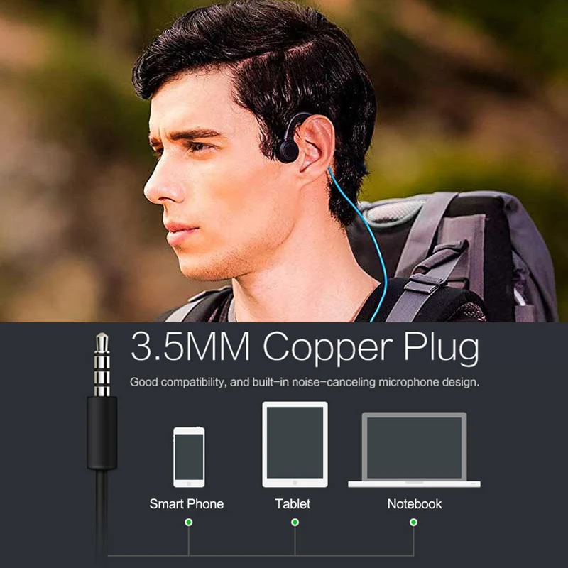 Спортивные наушники с костной звукопроводимостью водонепроницаемая гарнитура 3