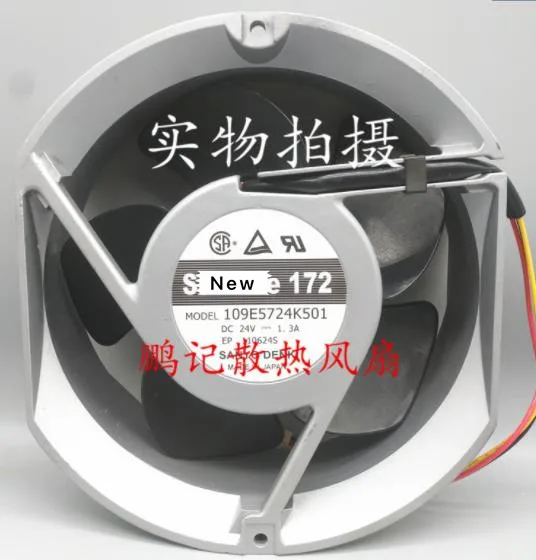 

For Sanyo 109E5724K501 DC 24V 1.3A 172X172X51mm 3-Wire Server Cooling Fan