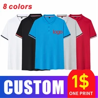 2021 summer new style mens polo shirt mens short sleeved printed embroidery shirt casual work clothes customization