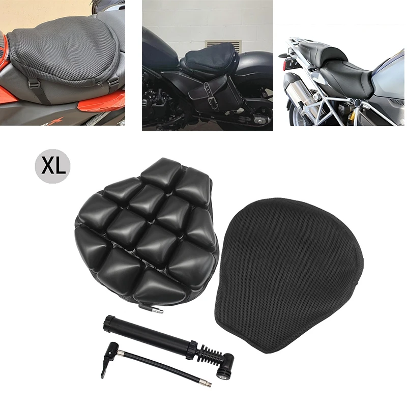 

Motorcycle Air Pad Seat Cushion Cover Universal Inflatable Breathable Non-Slip Seat for R1200GS R1250GS Sport Touring