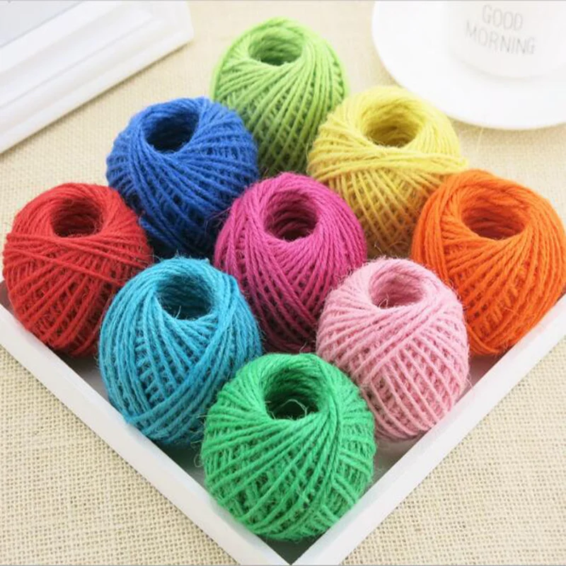 Веревка из джутовый шнур-шпагат пеньковой веревки 25 м натуральной мешковины