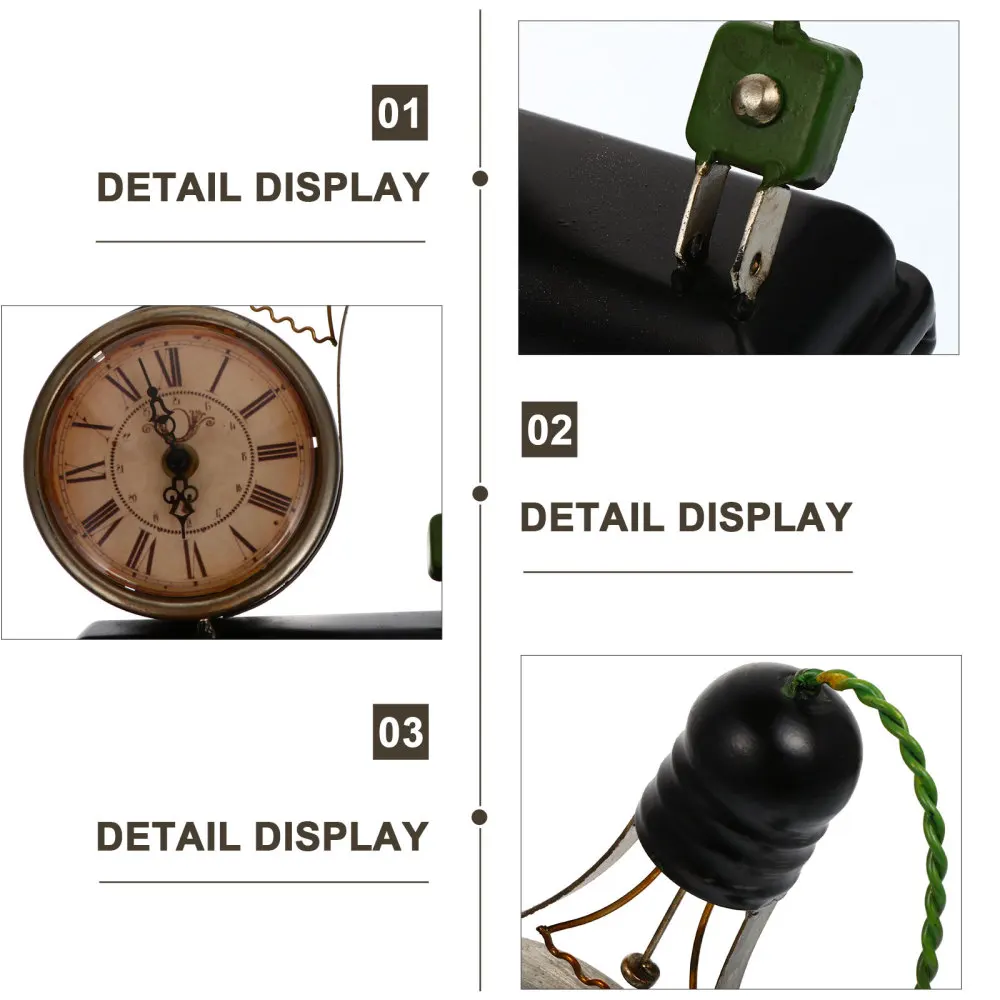 

Retro Clock Adornment Decorative Home Ornament Classic Clock Decoration
