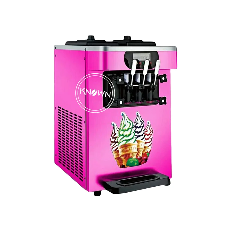 Настольное мороженое 18 л/ч мягкая машина для мороженого с 3 вкусами|Мороженицы| |
