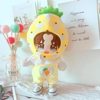 pineapple hat bib pants toy baby wear 20cm doll clothes plush toy clothing christmas gifts