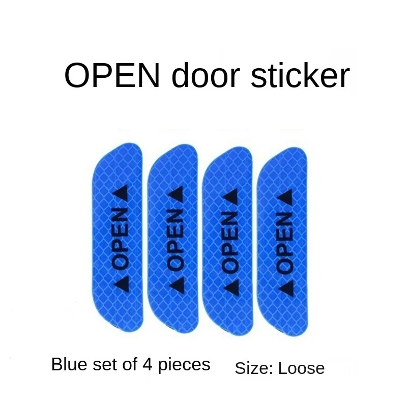 

Car Reflective Stickers Safety Warning Stickers OPEN Door Wheel Eyebrow Rear Bumper Night Anti-scratch Decoration