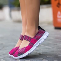 womens sports shoes 2021 new large 35 42 breathable woven casual shoes womens comfortable flat shoes womens zapatos de mujer