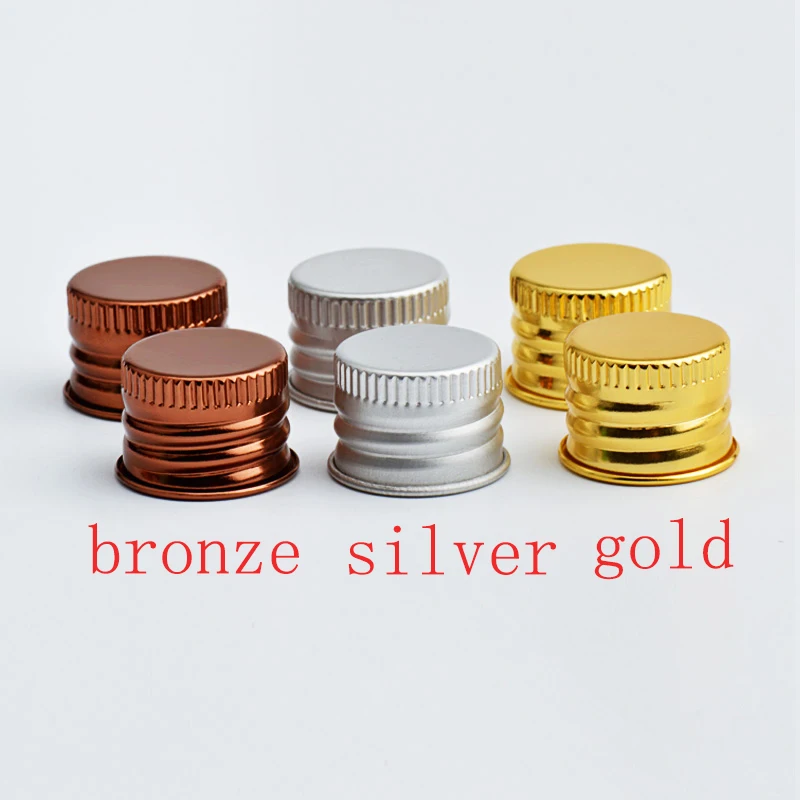 100 шт. 30 мл золотые серебряные бронзовые алюминиевые бутылки с закручивающейся