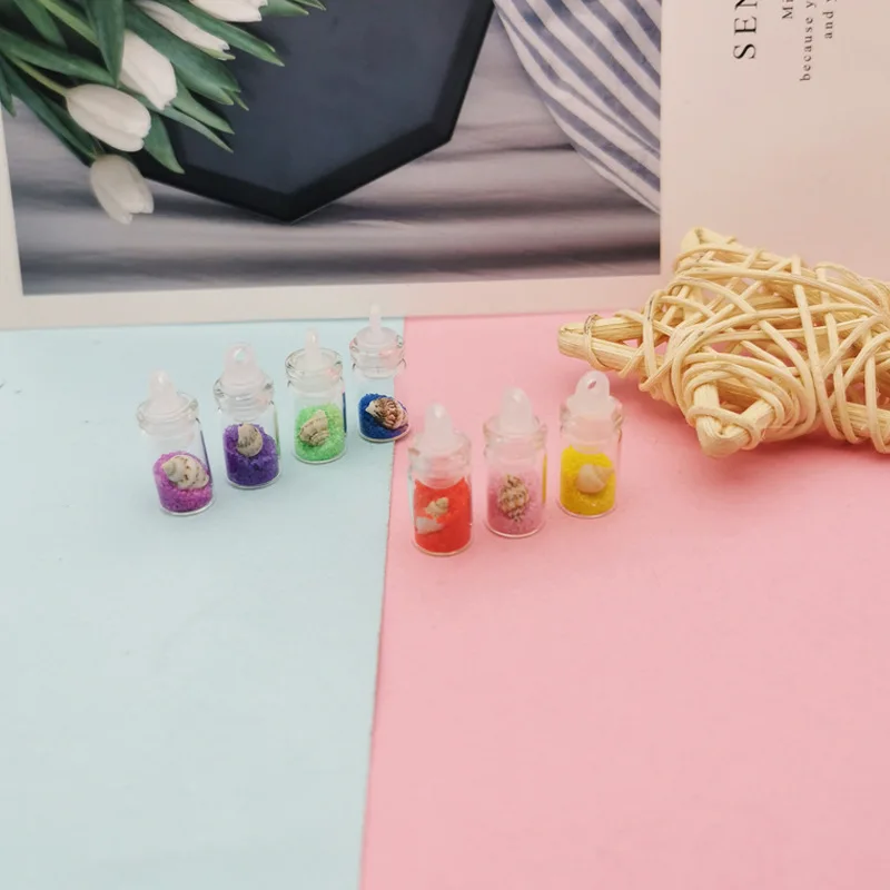 

10pcs Simulation Three Dimensional Simple Quicksand Drift Bottle Charms DIY Making Earrings Necklace Jewelry Accessories