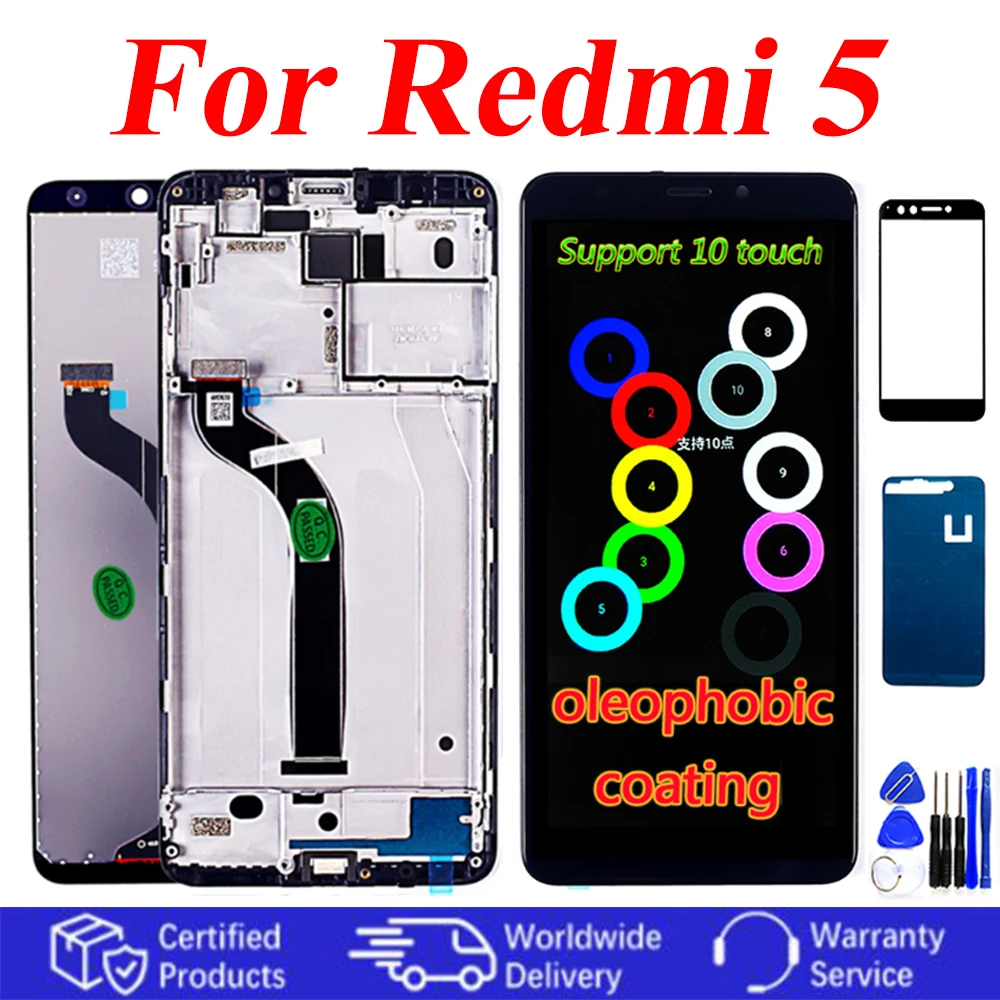 AAA качественный 5 7 дюймовый ЖК-дисплей для Xiaomi Redmi сенсорный экран 100%
