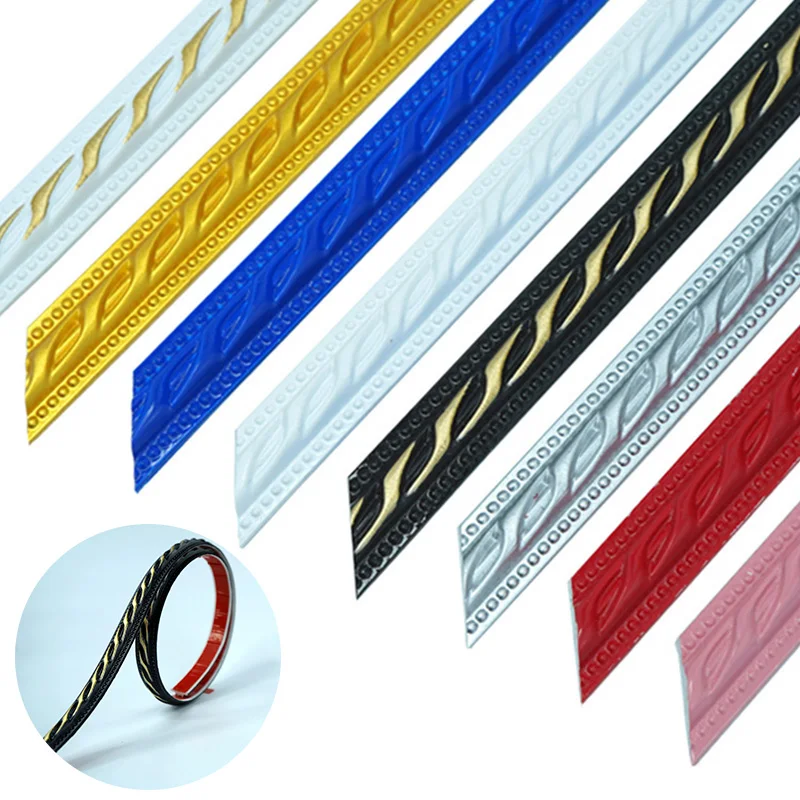 

1M Furniture Edge Banding Seal Tape Self Adhesive Embossed Corner Line Cabinet Closet PVC Desk Edge Guard Strip Decoration